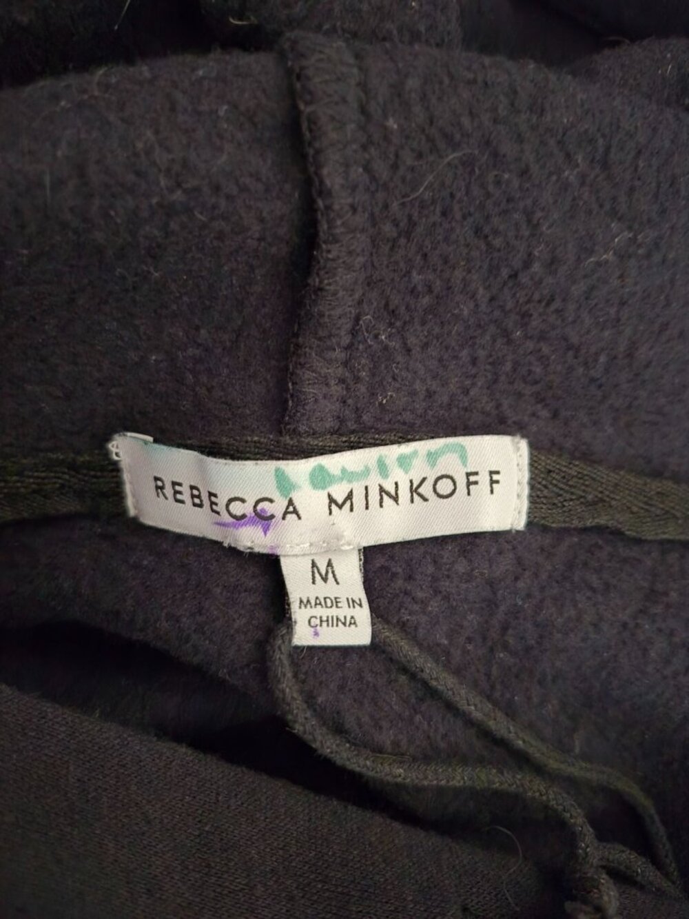 Rebecca Minkoff Janine Medium Black City Classic Pullover Lounge Sweatshirt Dres - Picture 5 of 5